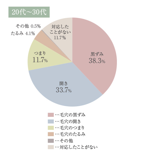 毛穴悩みの種類